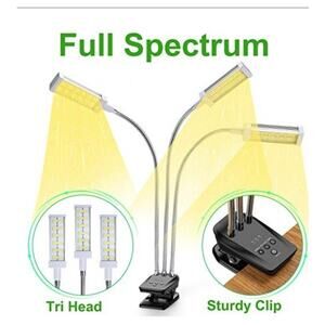 Grow Light for Indoor Plants, Full Spectrum Grow Lamp with Timer By VOGEK